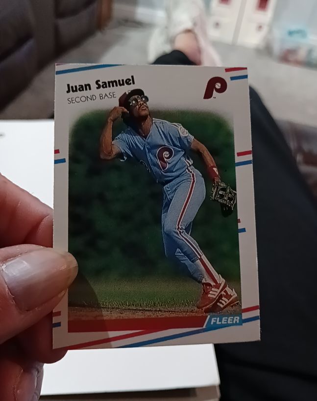 1988 Fleer #314 Juan Samuel — front