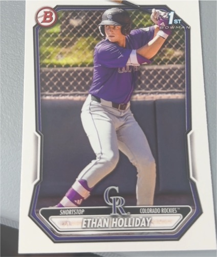 2026 Bowman #BP-1 Ethan Holliday — front