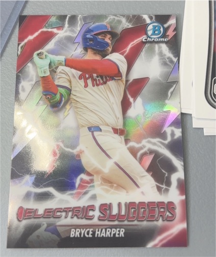2026 Bowman Chrome #ES-6 Bryce Harper Electric Sluggers Insert — front