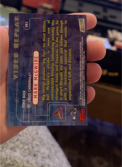 1999 Topps Stadium Club - Video Replay Mark McGwire #VR1 — front