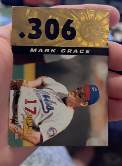 1996 Pinnacle .300 Series #306 Mark Grace — front
