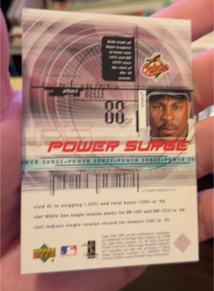1999 Upper Deck MVP Power Surge #P9 Albert Belle — front