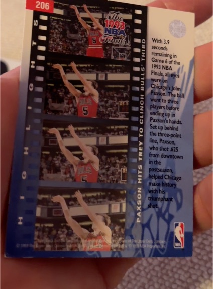 1993 Upper Deck NBA Finals #206 John Paxson — front