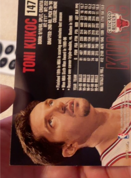 1993 NBA Hoops #313 Toni Kukoc Rookie — front