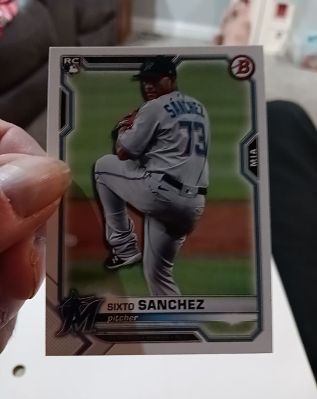 2021 Bowman #13 Sixto Sanchez Miami Marlins — front