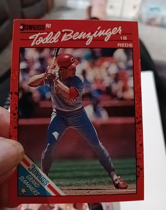 1990 Donruss Grand Slammers #8 Todd Benzinger — front