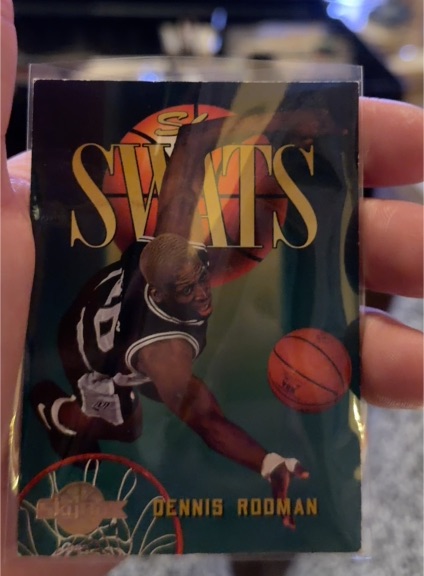 1994-95 Skybox #336 Dennis Rodman Sky Swats — front