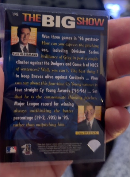 1997 Upper Deck Collector's Choice The Big Show #1 Keith Olbermann — front