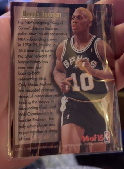 1994-95 Topps Embossed #89 Dennis Rodman San Antonio Spurs — front