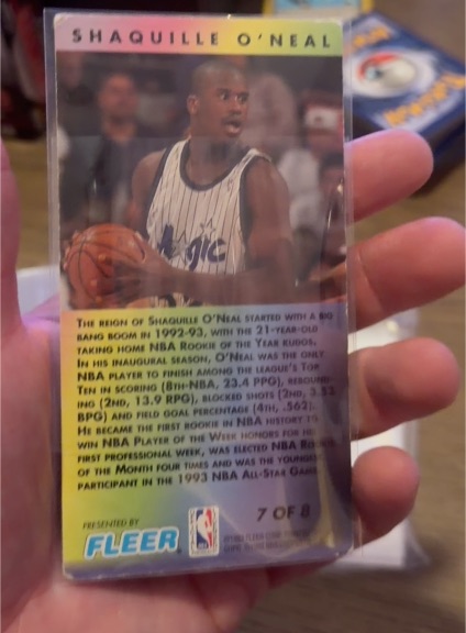 1992 Fleer Shaquille O'Neal #7 of 8 — front