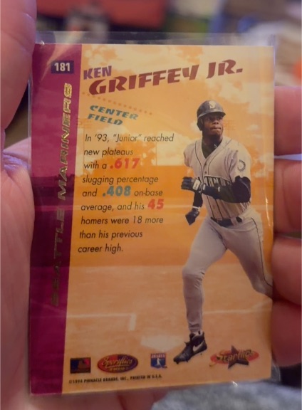 1994 Pinnacle Starflics #181 Ken Griffey Jr. — front