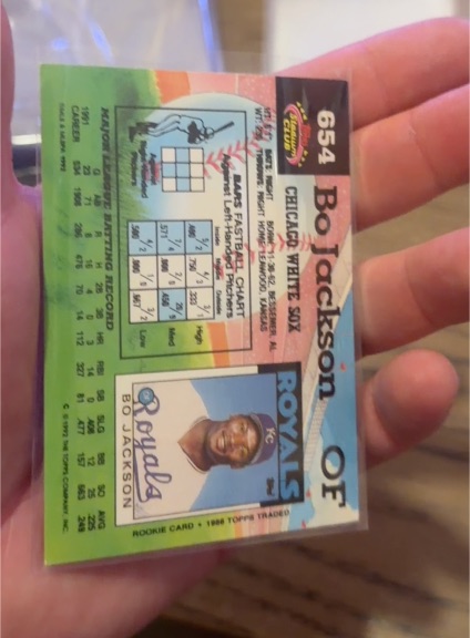 1988 Topps #654 Bo Jackson — front