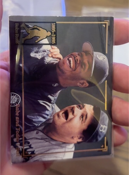 1995 Megacards Babe and Today's Best #21 Babe Ruth Ken Griffey Jr. — front