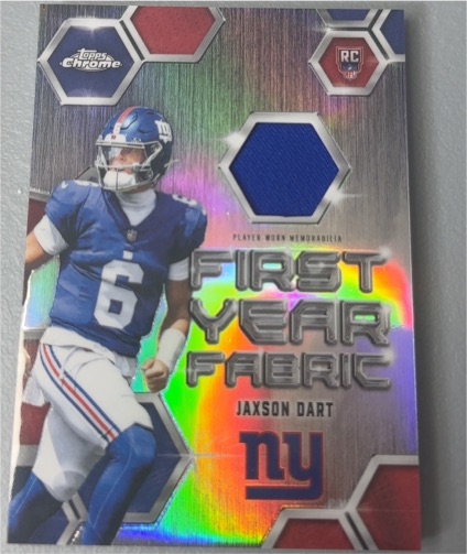2025 Topps Chrome #FYF-JD Jaxson Dart First Year Fabric — front