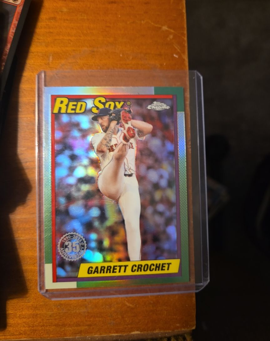 2025 Topps Chrome Update #90CU-11 Garrett Crochet 35th Anniversary Boston Red Sox — front