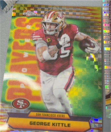 2025 Topps Chrome Power Players X-Fractor #PP-33 George Kittle — front