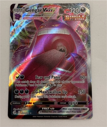 2021 Pokémon Fusion Strike #157 Gengar VMAX — front