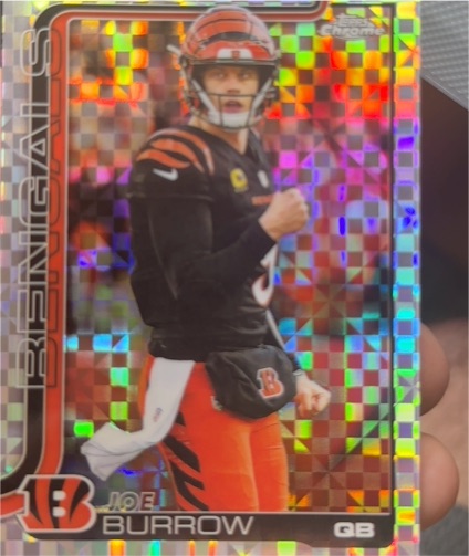 2025 Topps Chrome #61 Joe Burrow X-Fractor — front