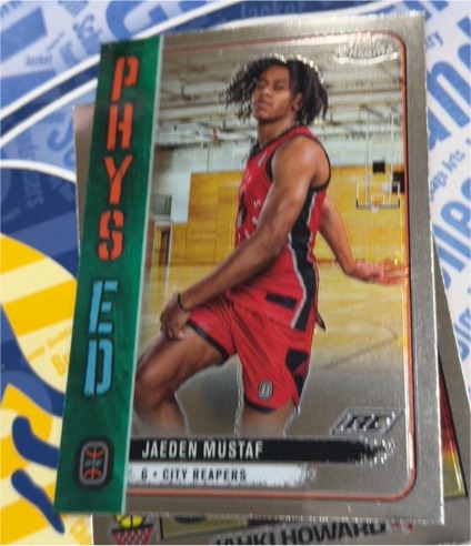 2023-24 Topps Chrome Overtime Elite #PE-11 Jaeden Mustaf Phys Ed City Reapers — front