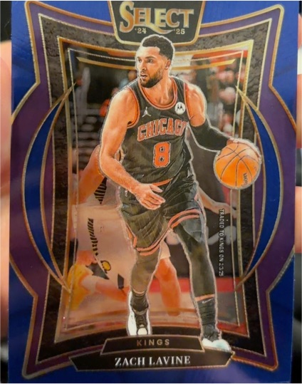 2024-25 Panini Select #10 Zach LaVine Blue Prizm Sacramento Kings — front