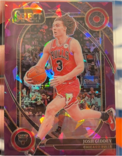 2024-25 Panini Select #238 Josh Giddey Courtside Blue Prizm Chicago Bulls — front