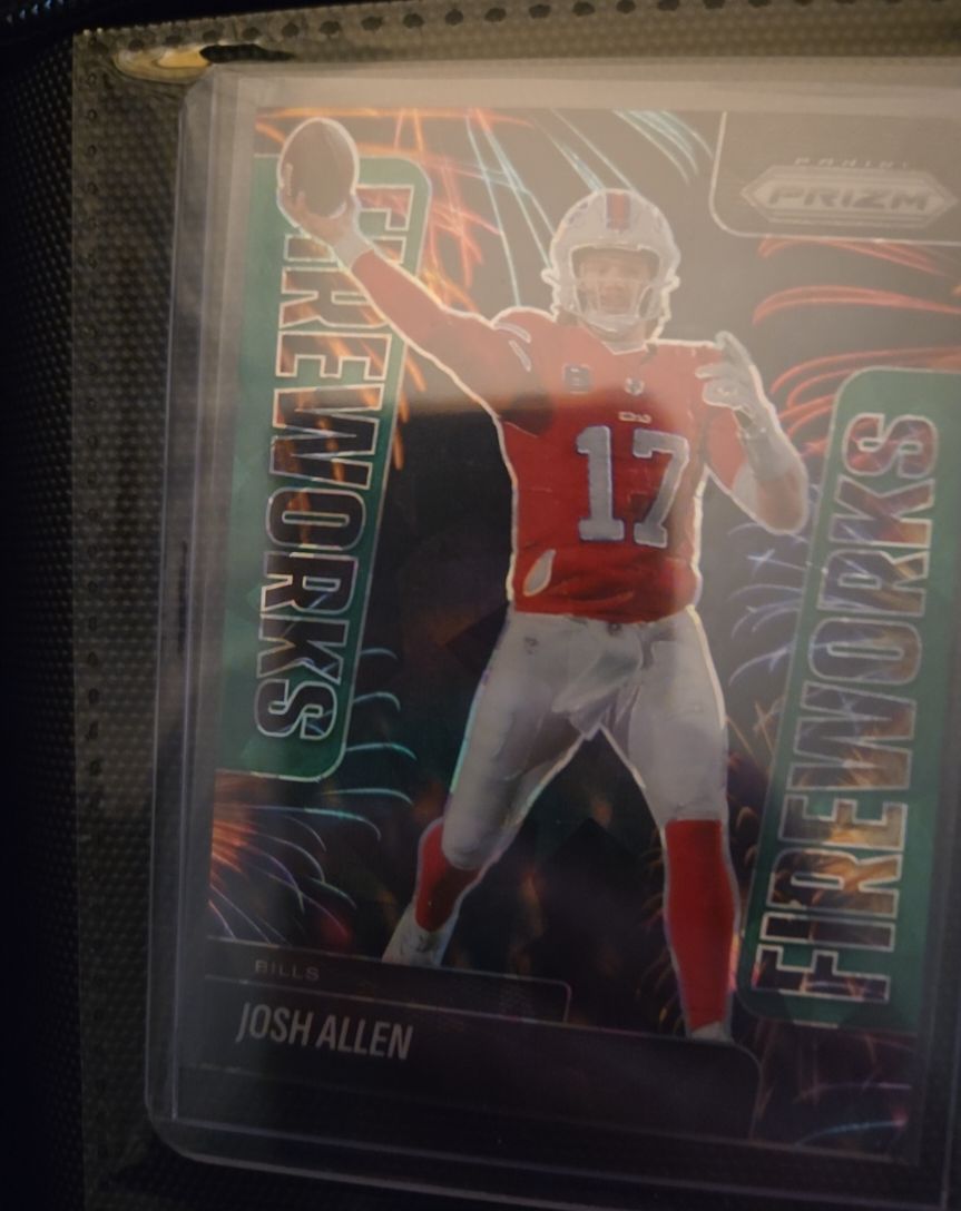 2025 Panini Prizm Fireworks #23 Josh Allen — front