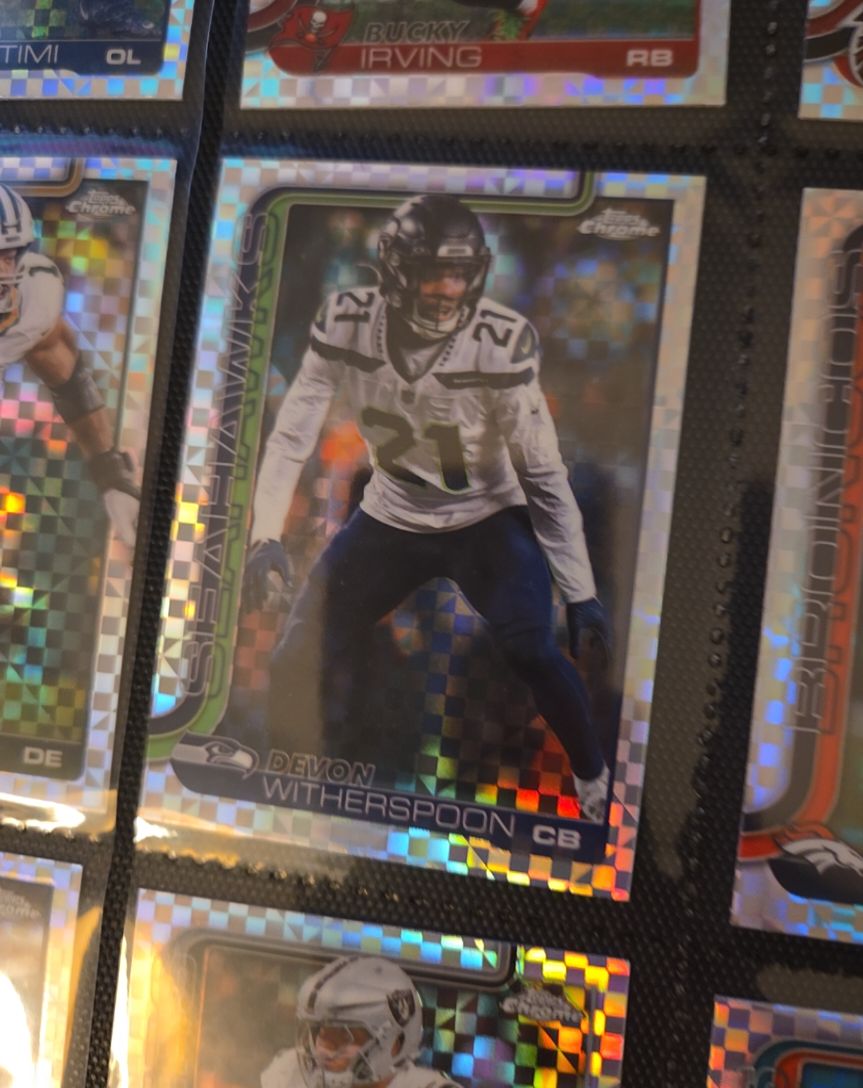 2025 Topps Chrome #277 Devon Witherspoon X-Fractor — front