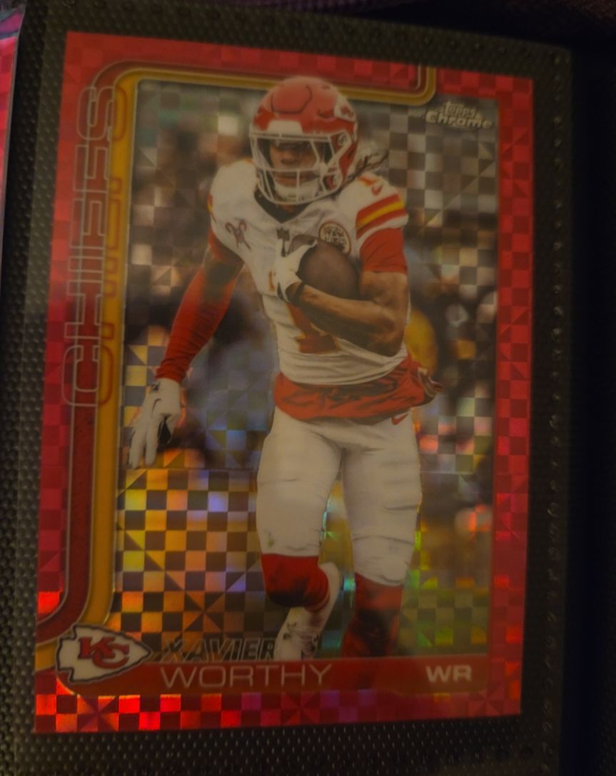 2025 Topps Chrome #145 Xavier Worthy — front