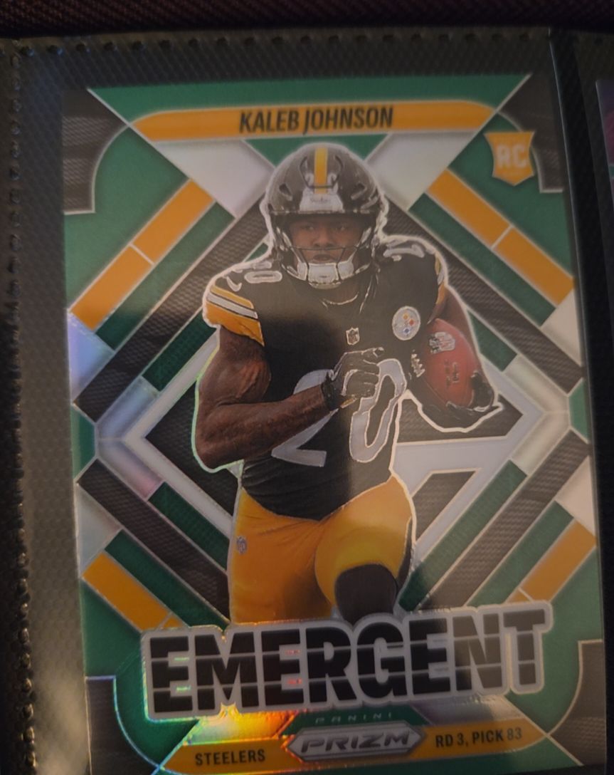 2025 Panini Prizm #5 Kaleb Johnson Emergent Green — front