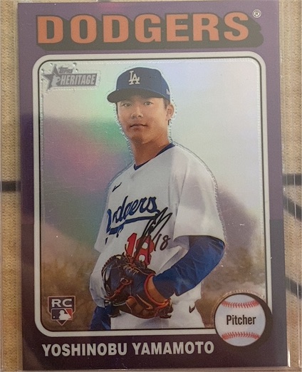 2025 Topps Heritage #76R-23 Yoshinobu Yamamoto — front