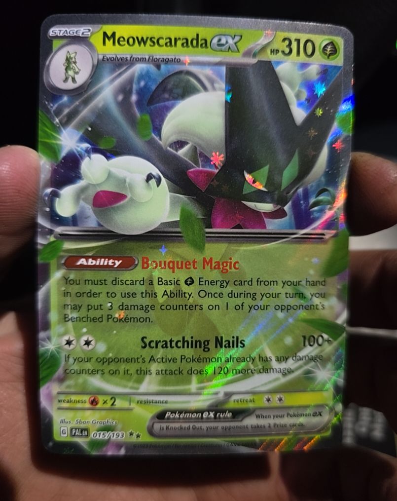 2023 Paldea Evolved #015 Meowscarada ex — front