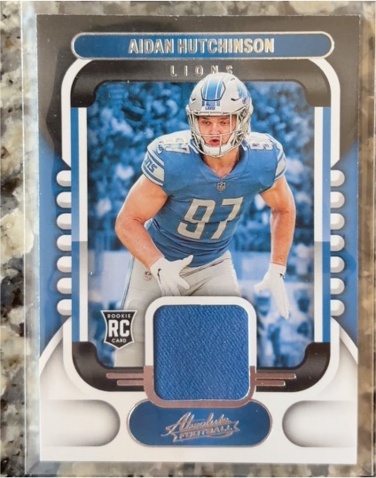2022 Panini Absolute #ARM-13 Aidan Hutchinson Rookie Materials — front