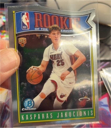 2025 Bowman Chrome #RY-12 Kasparas Jakučionis — front