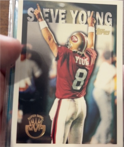 1995 Topps #421 Steve Young Super Bowl XXIX MVP San Francisco 49ers — front