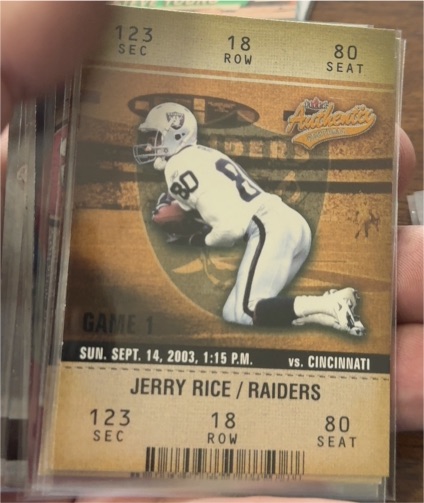 2003 Fleer Authentix #19 Jerry Rice — front