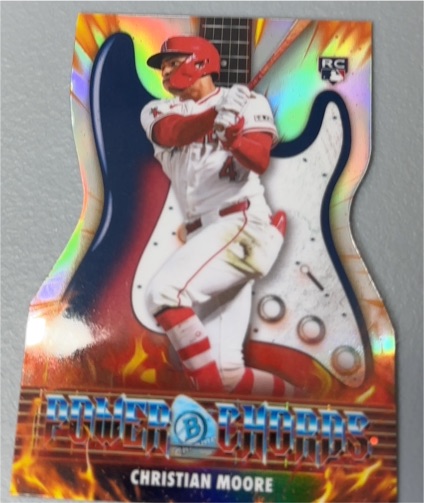 2026 Bowman Chrome #PC-19 Christian Moore Power Chords Die Cut Rookie — front