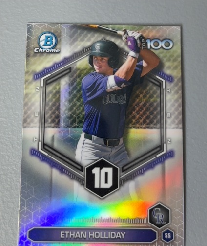 2026 Bowman Chrome Top 100 #BTP-10 Ethan Holliday — front