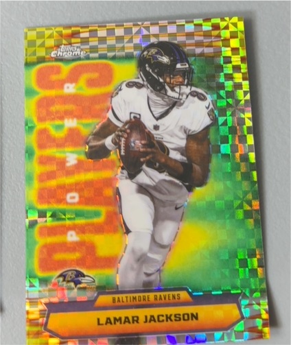 2025 Topps Chrome #PP-1 Lamar Jackson Power Players — front
