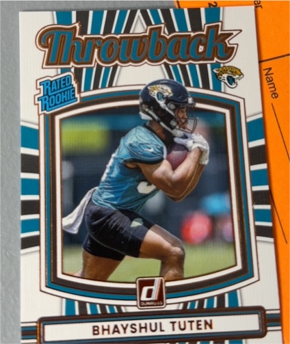 2025 Donruss #38 Bhayshul Tuten Throwback Rated Rookie — front