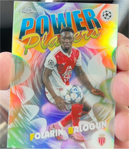 2025-26 Topps Chrome UEFA Power Players PP-29 Folarin Balogun — front