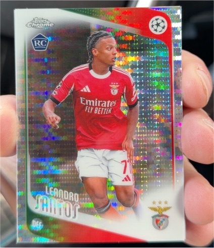 2025-26 Topps Chrome UEFA Club Competitions #160 Leandro Santos, SL Benfica RC — front