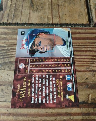 1996 Select #78 Bernie Williams — front