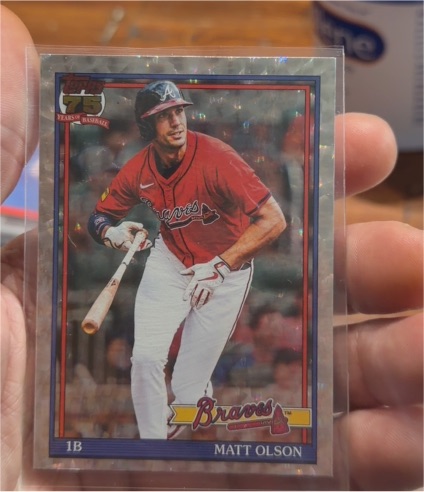 2026 Topps Series 1 1991 Crackle Foil #T91-53 Matt Olson — front
