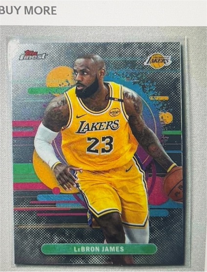 2025-26 Topps Finest #165 LeBron James — front