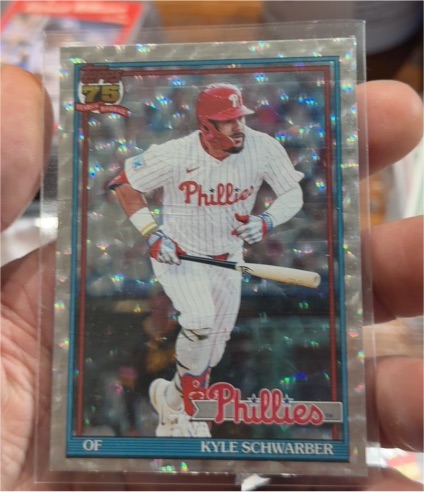 2026 Topps Series 1 1991 Crackleboard Foil #T91-5 Kyle Schwarber — front