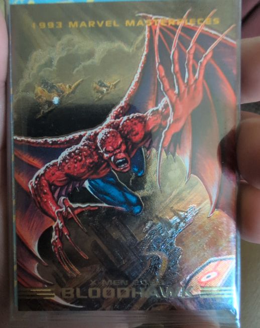 1993 SkyBox Marvel Masterpieces #S6 Bloodhawk — front