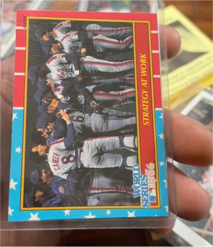 1987 Fleer #8 Strategy at Work Gary Carter New York Mets — front