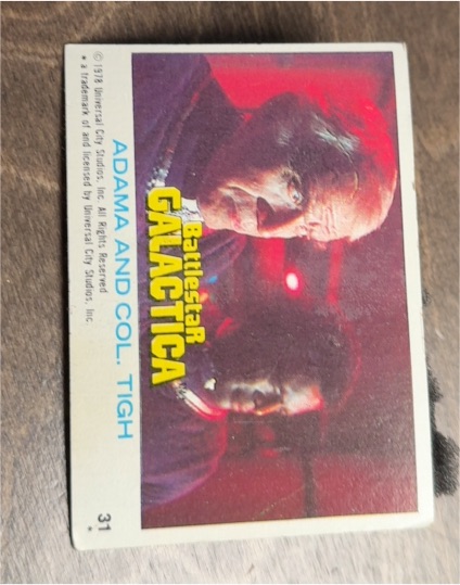 1978 Topps Battlestar Galactica #31 Adama and Col. Tigh — front