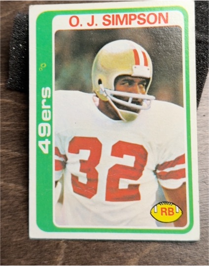 1978 Topps #400 O.J. Simpson — front