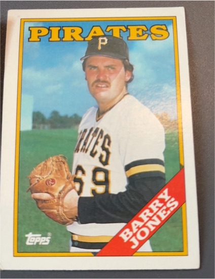 1988 Topps #168 Barry Jones Pittsburgh Pirates — front